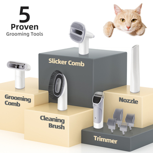 2023 nuovo asciugacapelli elettrico per cani Deshedding Tool Clipper Brushes Kit Pet Grooming <span class=keywords><strong>aspirapolvere</strong></span> per cani di gatto - Product Image 2