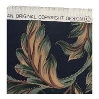 Lot de 2 panneaux de tissu décoratif Mill Creek Floral pour ameublement, bleu marine, 55 x 100 pouces, textile décoratif pour la maison