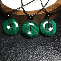 Pendentif boucle de paix en malachite naturelle Pierre de guérison Pendentif boucle de pain en cristal naturel