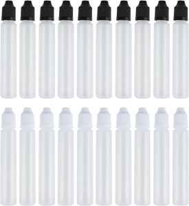 Botella con Gotero de Plástico PE con Tapón de Rosca Interno Largo para Aceite Esencial y Líquido para el Crecimiento del Cabello de 5ml-20ml - Product Image 1