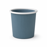 Corbeille à déchets en plastique en gros d'usine, poubelle ronde à ouverture supérieure en PP vierge, plusieurs tailles, plusieurs couleurs, pour bureau et maison, logo personnalisé