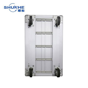 Chariot à main pliable à plateforme roulante pour entrepôt, industriel, en aluminium durable, à quatre roues - Product Image 3