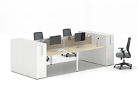 Bureau de travail en bois au design moderne, poste de travail, mobilier de bureau, bureau modulaire pour le personnel d'usine avec tiroir et cloison