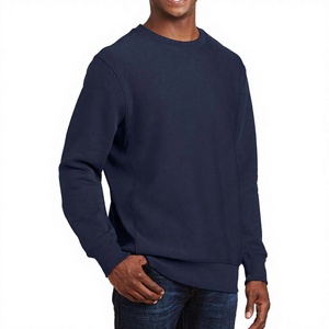2024 Winter Polyester/Cotton Fleece Regular Fit Solid Color Anti-Wrinkle Quick Dry Eco-Friendly Breathable OEM Men <b>Sweatshirt</b> - Product Image 1