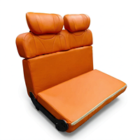 Banc de van 2 places sur mesure en cuir Nappa orange, rabattable et pliable, pour Mercedes Sprinter V-Class
