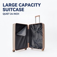 Ensemble de bagages rigides ABS 20 24 28 pouces avec valise à roulettes pivotantes et serrure TSA, roues silencieuses, valise de voyage