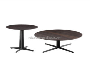 Mesa de centro redonda de madera de roble ahumado de estilo moderno para sala de estar y dormitorio del vestíbulo del hotel <span class=keywords><strong>Suite</strong></span> - Product Image 1