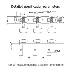 Tasti per <span class=keywords><strong>chitarra</strong></span> in metallo a 3 file - Product Image 5
