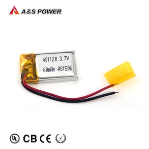 UL1642 Battery de lithium rechargeable <span class=keywords><strong>3</strong></span>,7 v 60mah small battery lipo 401120 Headphones for - Product Image 3
