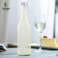 Bouteille de bière en verre transparent à col long de 330 ml (33 cl) avec bouchon couronne – Vente en gros