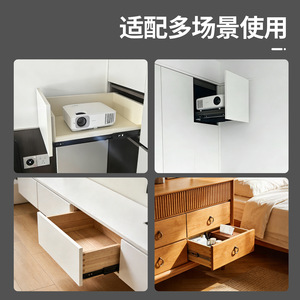 Intelligent electric drawer guide rail touch <b>remote</b> control home kitchen display cabinet automatic rebound track bottom-mounted - Product Image 4