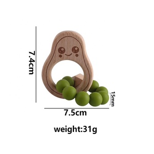 Animé D'avocat <span class=keywords><strong>Sucette</strong></span> Pince Hêtre Jouet <span class=keywords><strong>Anneau</strong></span> <span class=keywords><strong>De</strong></span> <span class=keywords><strong>Dentition</strong></span> Bébé Silicone Bracelet Factice Clip <span class=keywords><strong>De</strong></span> Chaîne Anti-Goutte Chaîne - Product Image 3