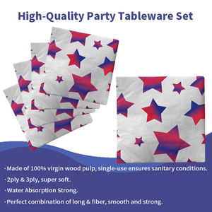 Juego de fiesta desechable patriótico servilleta con placa láser para fiesta de celebración del <span class=keywords><strong>4</strong></span> de <span class=keywords><strong>julio</strong></span> - Product Image 5