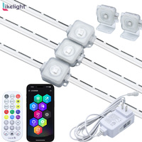 Longueur personnalisée extérieure Ip67 WS2811 RGB DC24V lumière permanente de Noël avant-toit lumières d'ambiance maison vacances lumières décoratives