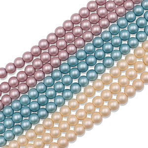 Perles de perles givrées mates spéciales en verre de forme ronde de 6mm pour la fabrication de colliers de bijoux à bricoler soi-même - Product Image 1