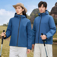 Veste de pluie unisexe épaisse en softshell personnalisée, polyester respirant, coupe-vent d'extérieur, veste tactique pour homme