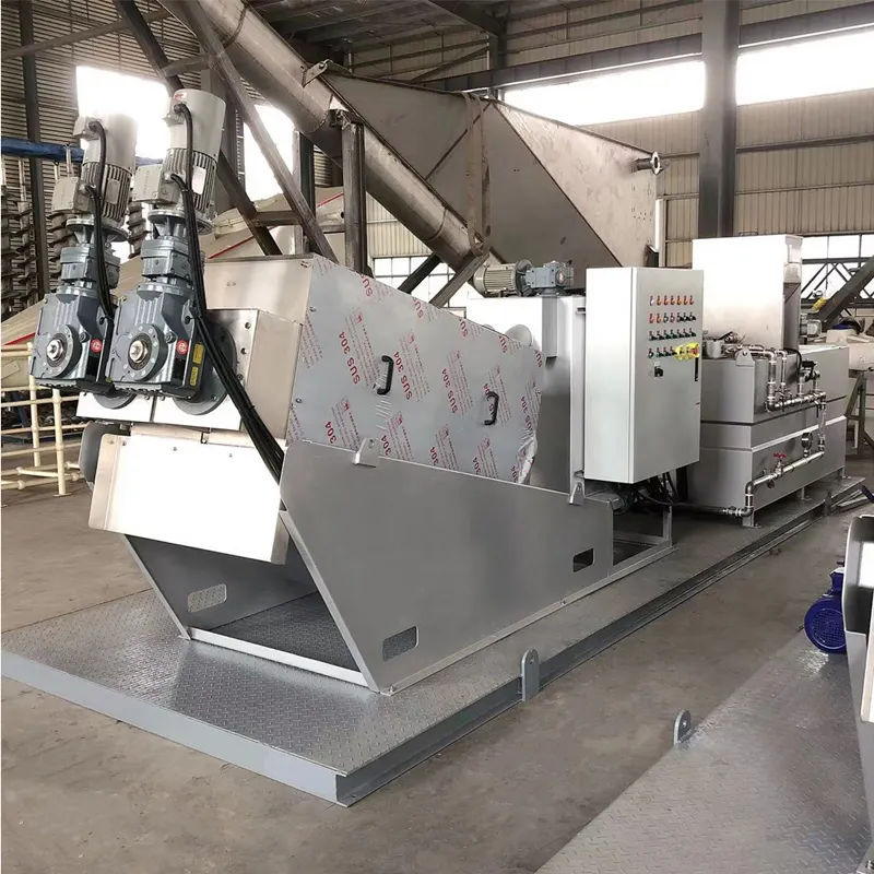 High Efficiency dewatering sludg sludg treatment Screw Press Dewatering Sludge Automatic Filter Press Machine