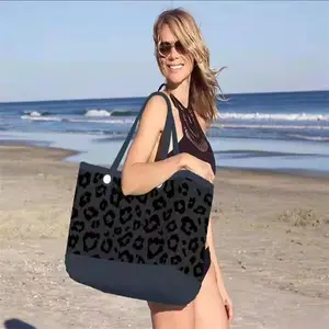 2024 Offre Spéciale femmes en gros plage étanche imprimé léopard sacs fourre-tout personnalisé été caoutchouc grand mode Eva Silicone Bogg sac