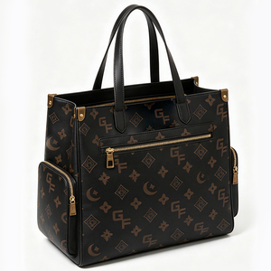 Wholesale GORFIA Brand High Quality Women's Luxury Fashion Black Designer Latest PU Leather Handbag - Product Image 5