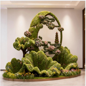 Sculpture Topiaire Artificielle Personnalisée en Mousse Verte, Statues Animaux et Humains, Art Floral pour Décoration de Centres Commerciaux, Hôtels, Mariages et Jardins - Product Image 2