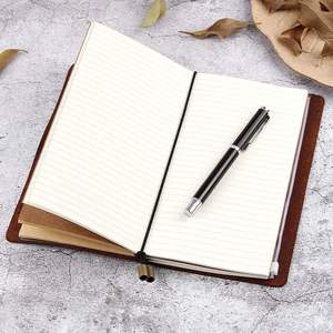 <span class=keywords><strong>Livre</strong></span> de couverture en cuir PU avec bande élastique Journal en cuir PU A6 Journal d'écriture - Product Image 4