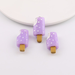 Colgante de resina de helado de dibujos animados, dijes de joyería para llavero DIY, colores aleatorios, material plástico, colgantes temáticos, accesorio de regalo - Product Image 4