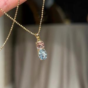 Collier pendentif en argent pur S925 pour femmes, design haut de gamme, diamant étincelant, pentagramme, chaîne en os de serpent, cool et épicé - Product Image 1