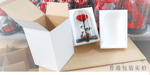 Di alta qualità rosa eterna fiore conservato rosa in vaso di vetro della cupola di copertura con regalo - Product Image 6