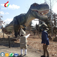 Grand modèle animatronique de Spinosaurus grandeur nature, dinosaure simulé qui bouge et ronronne, pour la décoration d'entrée de parc à thème, usage commercial