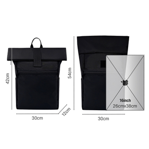 Tùy Chỉnh Cuộn Hàng Đầu Ba Lô Oxford Da Rolltop Máy Tính Xách Tay Ba Lô Unisex Tối Giản USB Công Suất Lớn Người Đàn Ông Cán Ba Lô - Product Image 2