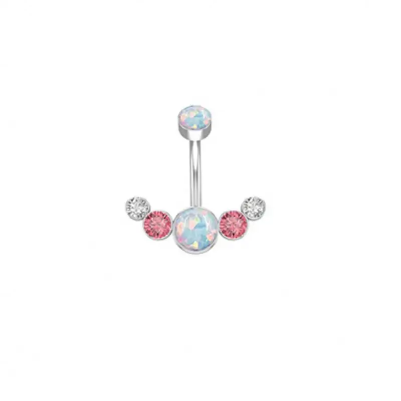 G23 Titanium Geometric Navel Piercing Jewelry Sexy Cubic Zircon Belly Button Rings /