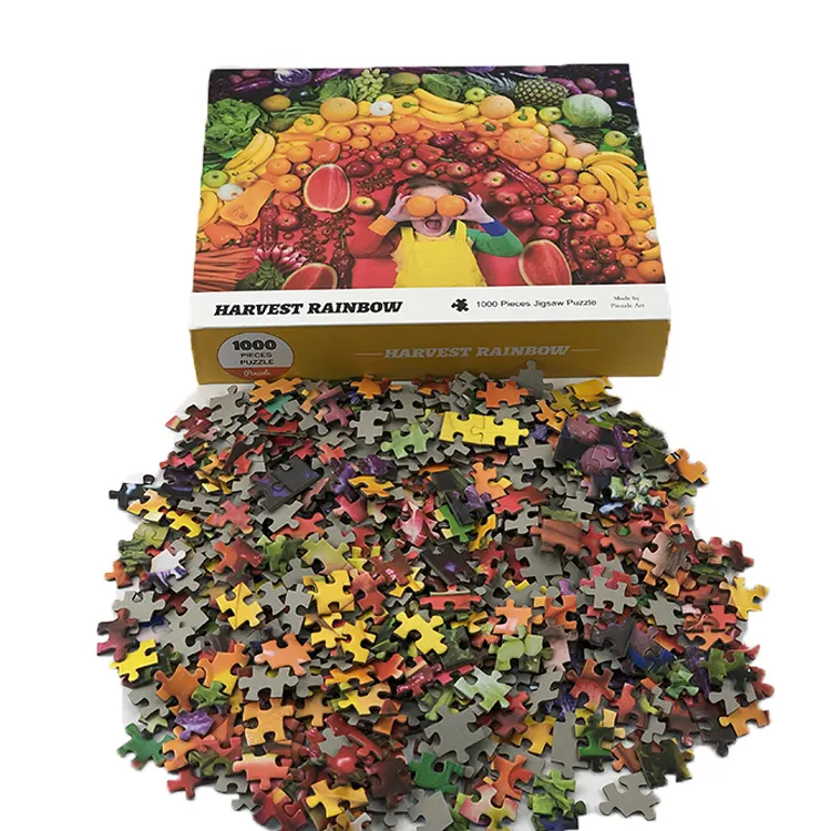 1000 Pieces مخصص الكبار الطباعة ورقة كرتون بازل قطع للأطفال