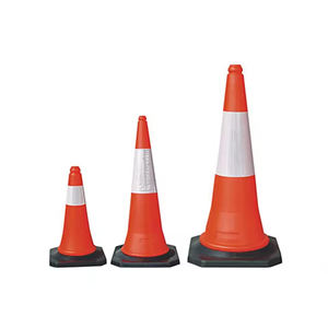 مخروط مرور مرن عالي الجودة من البولي إيثيلين للطرق، مخروط أمان عاكس للحركة المرورية - Product Image 4