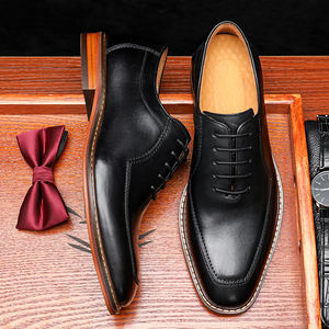 Zapatos De hombre De cuero genuino talla 45 Zapatos De hombre formales De diseño Popular Zapatos De Hombre Zapatos De vestir con cordones De negocios y Oxfords - Product Image 1