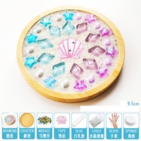 Kit de bricolage pour dessous-de-verre en mosaïque de dessins animés pour enfants et maternelles, à assembler soi-même