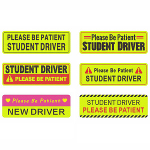ป้ายบอกความปลอดภัยคนขับแบบถาวรสำหรับมือใหม่หัดขับรถสติกเกอร์แม่เหล็กกันชนสำหรับนักเรียน - Product Image 5