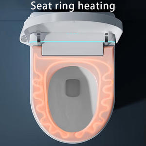 Salle <span class=keywords><strong>de</strong></span> bain ouverture/fermeture automatique céramique intelligente couvercle <span class=keywords><strong>de</strong></span> cuvette <span class=keywords><strong>de</strong></span> toilette électrique automatique chasse d'eau capteur <span class=keywords><strong>de</strong></span> pied toilettes intelligentes - Product Image 5