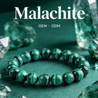Bracelet en malachite naturelle, motif œil de chat, malachite à mille couches, bracelet à perles simples, bijoux en cristal pour cadeau
