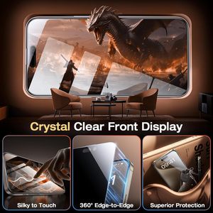 Film de protection d'écran en verre trempé 9H transparent anti-rayures, installation facile, sans poussière pour iPhone 17 16 15 <span class=keywords><strong>Magix</strong></span> Box Glass - Product Image 3