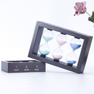 Minuteur de thé en bois en forme de sablier 1, 3, 5 minutes pour la préparation du thé, minuteur de compte à rebours de cuisine pour accessoires de thé en vrac - Product Image 5