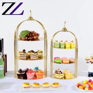 Jaula colgante de 3 niveles para restaurante, soporte decorativo para Tartas, para mesa, buffet, catering, vintage - Product Image 3