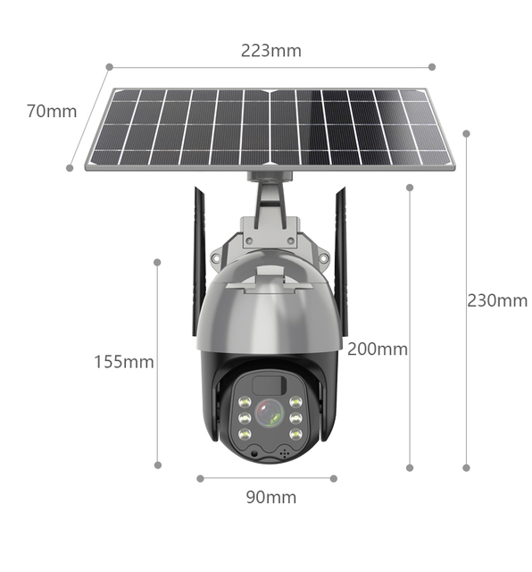 Outdoor Tuya PIR 4G SIM Card CCTV IP Network Security Surveillance Alarm WIFI Solar Camera