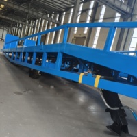 Rampe mobile hydraulique en acier inoxydable Lemax LDR10 8 tonnes 10 tonnes avec garde-corps de 1100 mm pour points de chargement et de déchargement temporaires