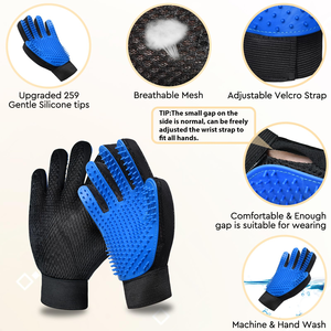 Gant de toilettage et de massage pour chiens et chats, pour poils longs et courts, brosse anti-poils et démêlante pour animaux de compagnie - Product Image 4