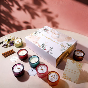 Juego de velas de soja de lujo personalizables LANJO de 7 días con frasco de vidrio para uso ritual y diario, regalo de San Valentín - Product Image 6