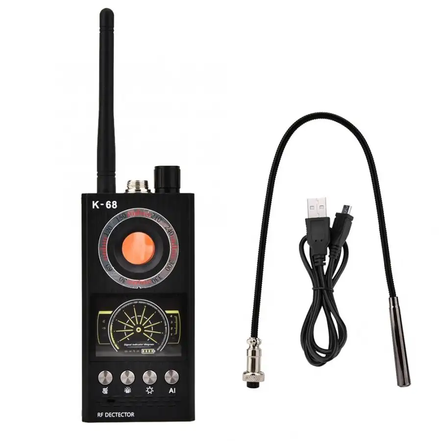 High Quality K68 Hand-Held Anti Spy Hidden Camera Detector RF Bug GPS Finder Eavesdropping Wireless Signal Camera Detector