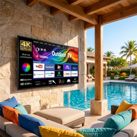 Televisor Inteligente 4K de 55 Pulgadas para Exteriores, Personalizado de Fábrica, con Android, Resistente al Agua, Clasificación de Protección IP65 para Terrazas, 2000 Nits