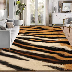 Tapis rectangulaire Temu à imprimé léopard, moderne, résistant aux taches, pour salon, design en velours cristal et fourrure, hiver 2025 - Product Image 2