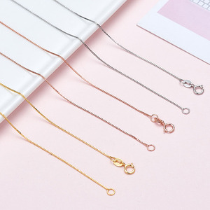 Collana <span class=keywords><strong>Lunga</strong></span> in <span class=keywords><strong>Argento</strong></span> Sterling 925 con Catena a Maglia Quadrata, Vendita all'Ingrosso - Product Image 2