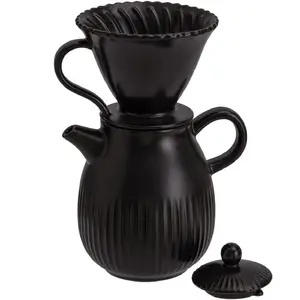 FREE SAMPLE Pour Over Coffee Maker Ceramic Slow Brewing for Home Cafe Restaurants Manual Brew Strong Flavor Brewer Set Filters